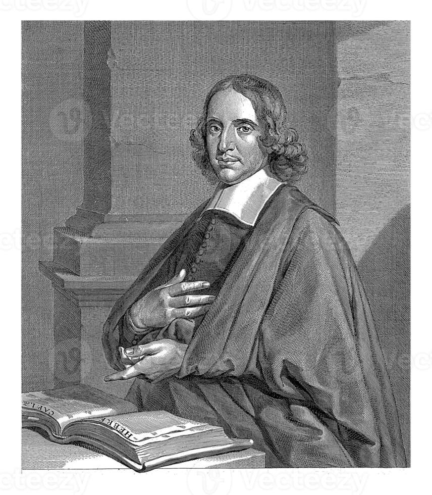 Portrait of Bernardus Somer, Jan de Visscher, 1662 - 1684 photo