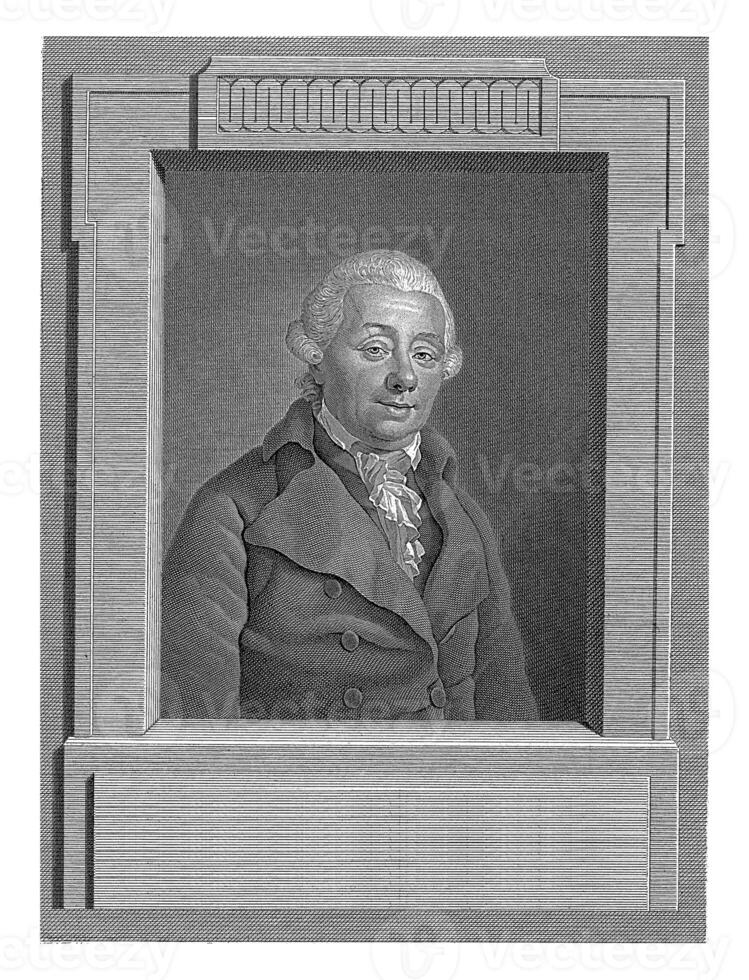 Portrait of Justus Heinrich Hansen, Johann Friedrich Bause, after Johann Friedrich August Tischbein, 1803 photo