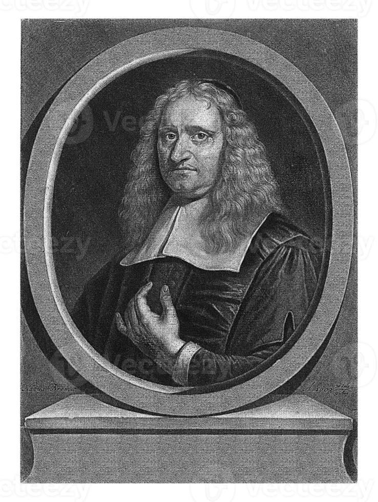 Portrait of Johannes Cocceius, Pieter Schenk I, 1670 - 1713 photo