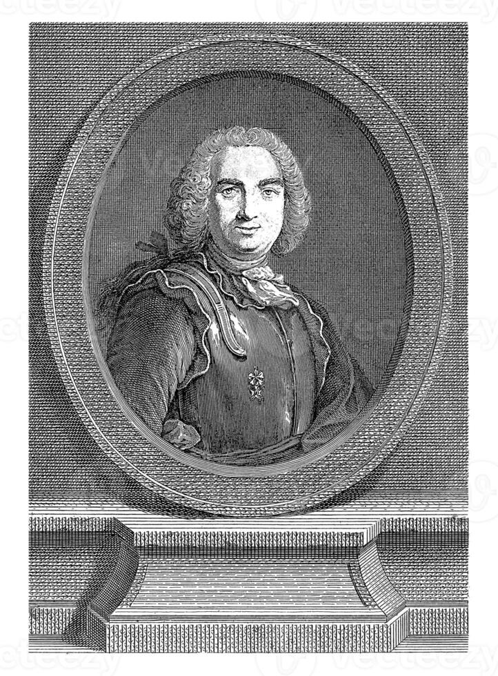 Portret van marine officier Bertrand-Francois Mahe de La Bourdonnais, Vincenzo Vangelisti, 1776 photo