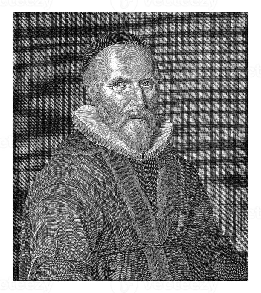Portrait of Carolus Niellius, Jan de Leeuw, after Crispijn van de Passe II, after Theodorus de Keyser, 1704 photo