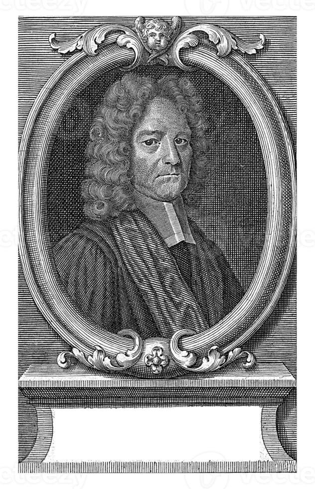 Portrait of William Sherlock, David Coster, c. 1700 photo