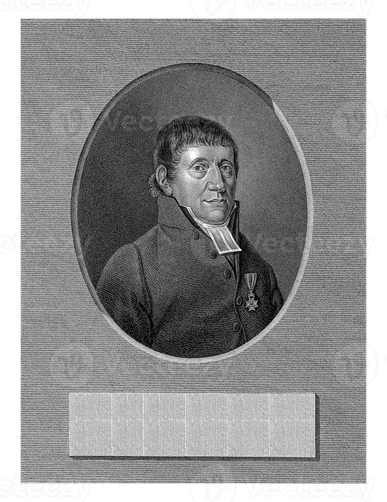 Portrait of George Hendrik Lagers, Dirk Sluyter, after Hendrik Willem Caspari, 1812 - 1823 photo