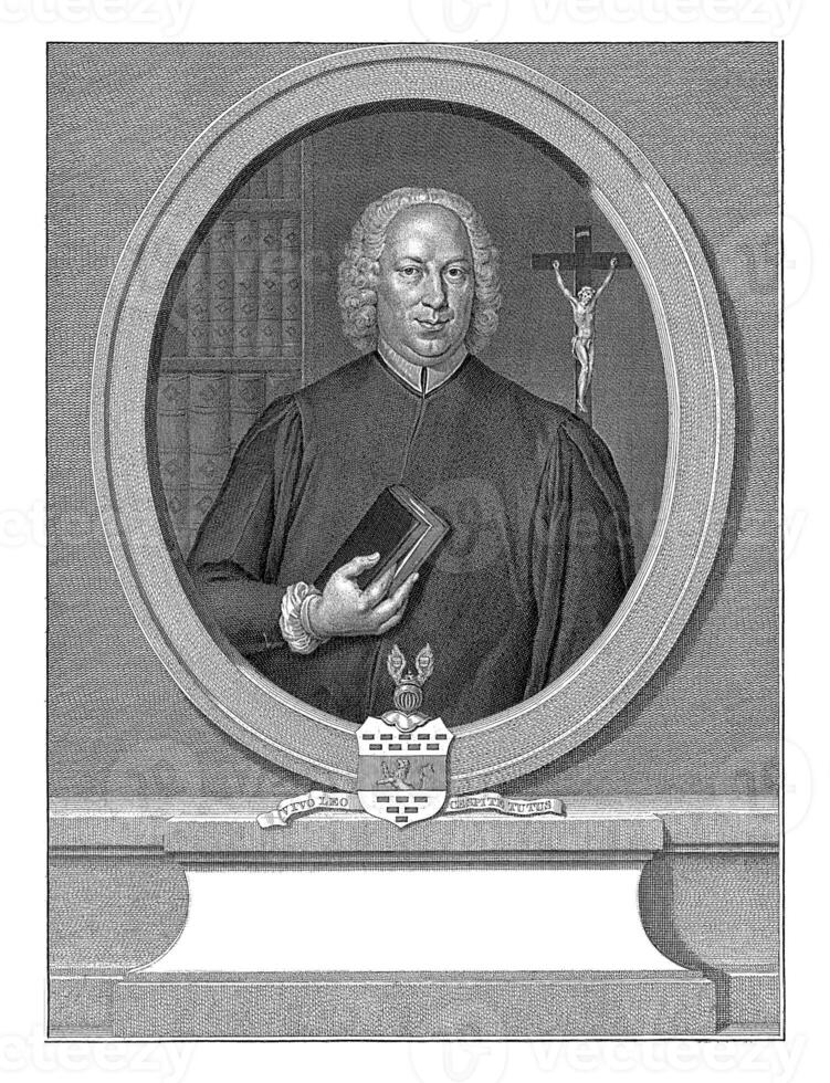 Portrait of Joannes Simon Hermannus Oem, Jacob Houbraken, after J. Pieter Koets, 1771 photo