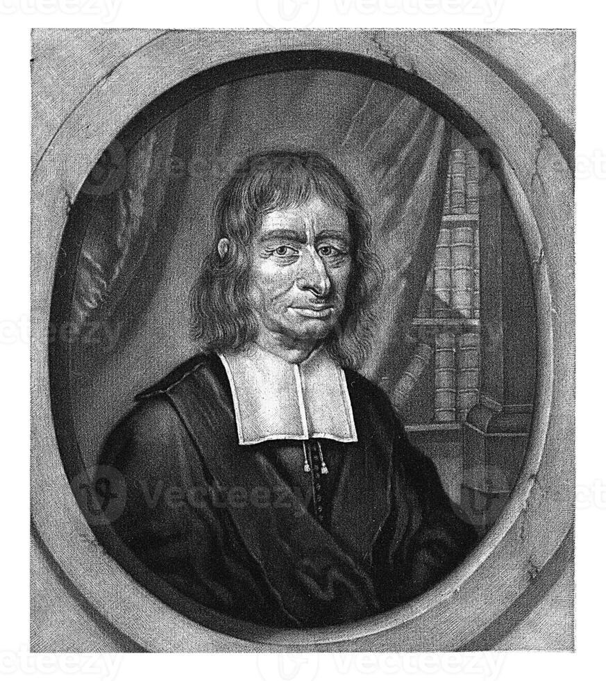 Portrait of Balthasar Bekker, Pieter Schenk I, 1670 - 1713 photo