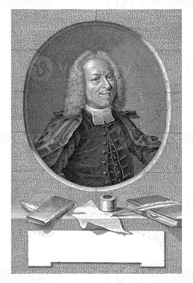 Portrait of Johann Lorenz von Mosheim, Jacob Houbraken photo