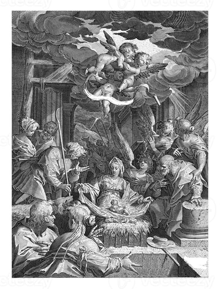 The Nativity, Aegidius Sadeler, after Hans von Aachen, 1588 photo