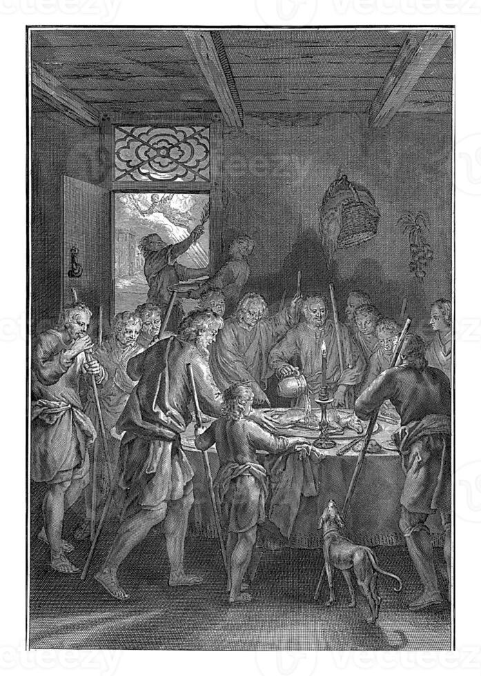 Passover Celebration in Egypt, Jacob de Later, after Gerard Hoet I, 1728 photo