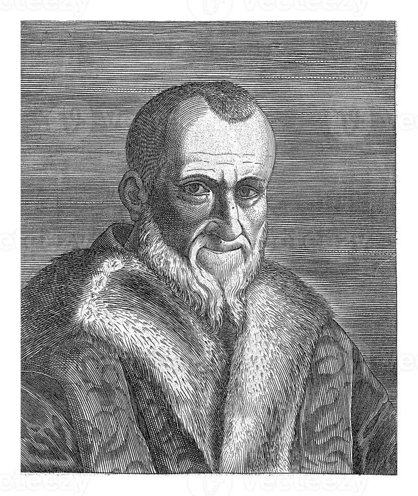 Portrait of Pietro Vettori, Philips Galle, after Cornelis Cort, 1587 - 1606 photo