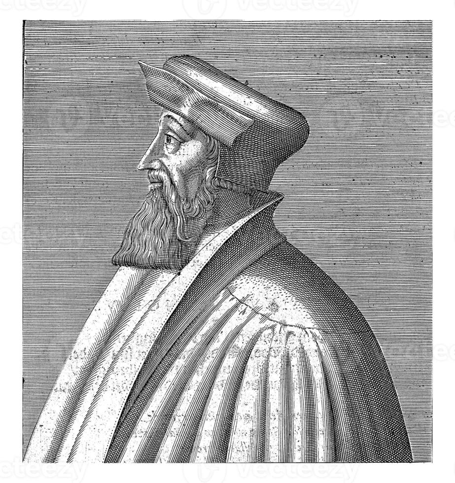 Portrait of Johannes Oecolampadius, Hendrick Hondius I, 1599 photo