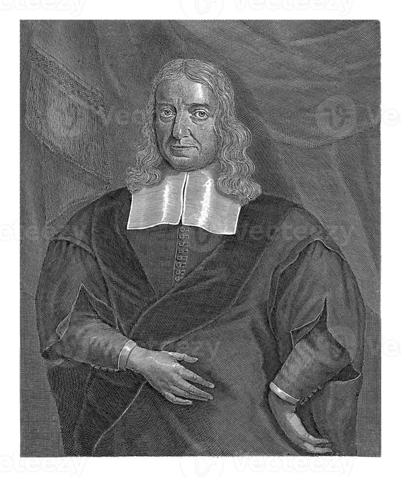 Portrait of Christophorus Wittichius, Anthony van Zijlvelt, after Hendrik Verschuring, 1677 - 1686 photo
