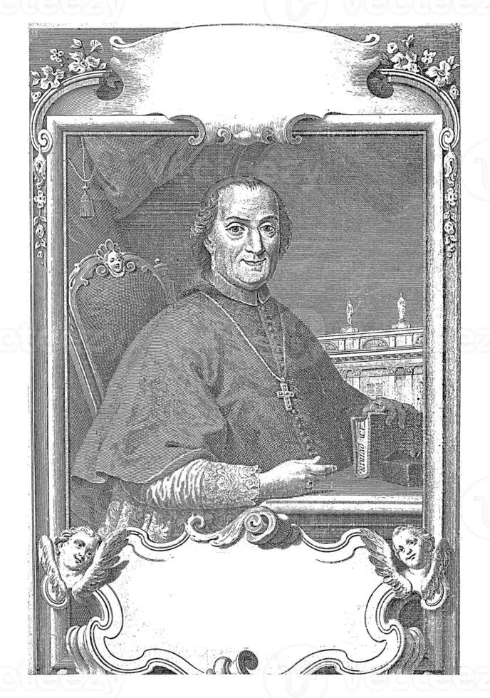 retrato de cardenal angelo maria quirini, carlo orsolini, 1747 foto