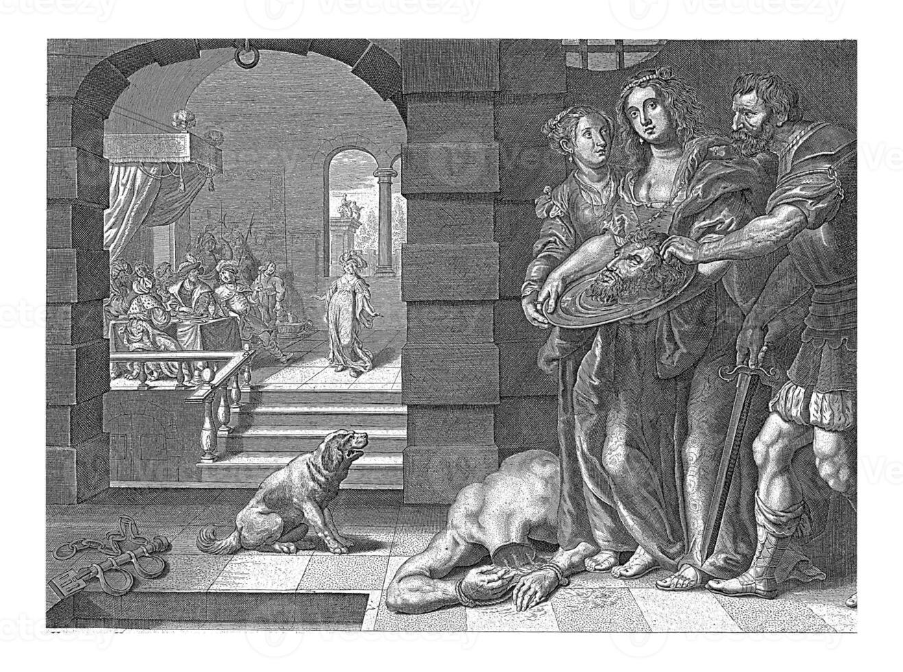 Herodias and Salome with the head of John the Baptist photo
