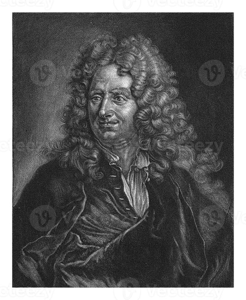 retrato de nicolas Boileau-despreaux, ene Delaware grosero, 1722 - 1776 foto