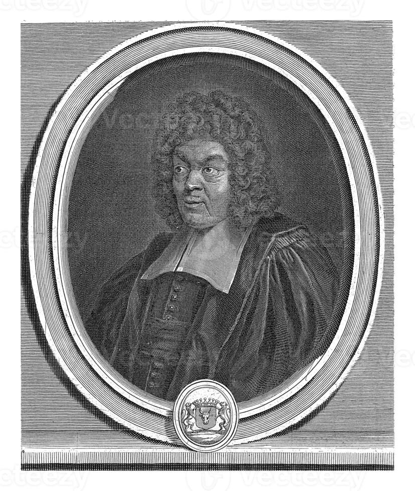 retrato de Pablo pelisson, gerardo edelinck, 1666 - 1707 foto