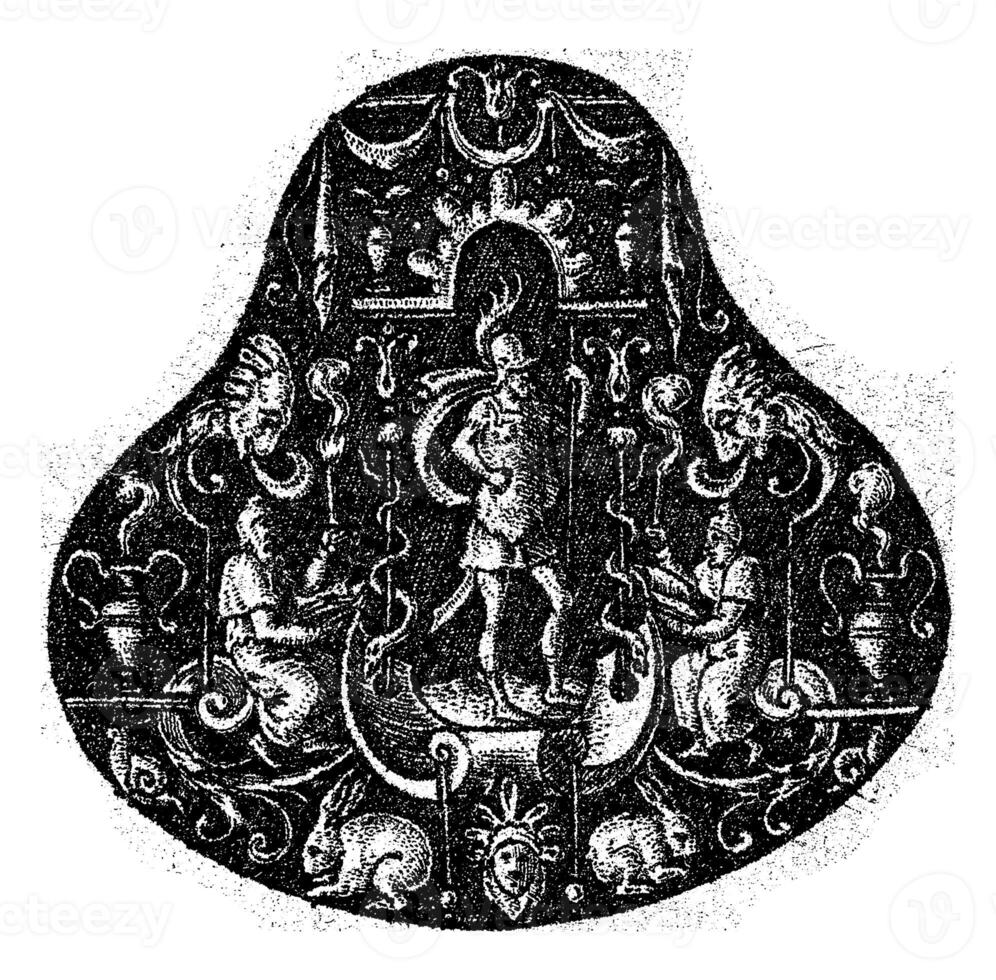 Forma de pera ornamento con grotescos, Abrahán Delaware bruyn, después etienne delaune, C. 1570 foto
