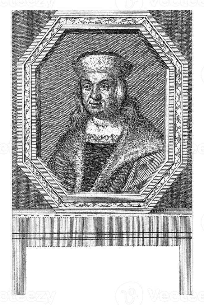 retrato de jacob mufla, johann Friedrich leonardo, 1643 - 1680 foto