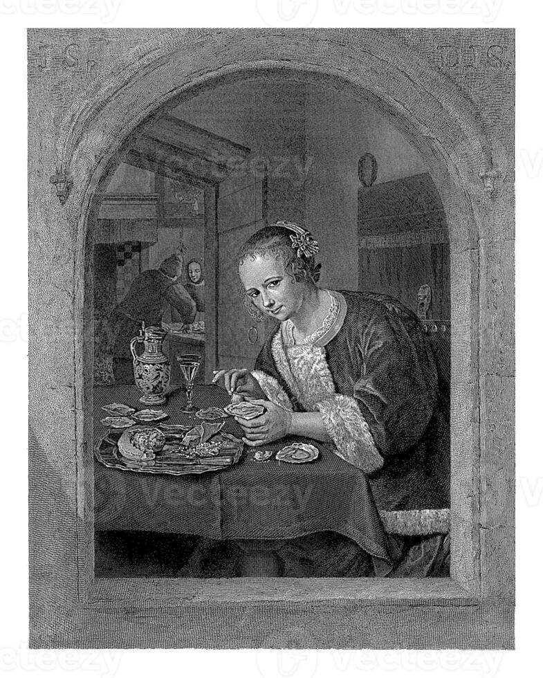 The oyster eater, Dirk Jurriaan Sluyter, after Jan Havicksz. Steen, 1841 photo