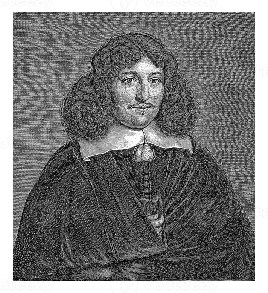 Portrait of Adriaan Beeckerts van Thienen, Jonas Suyderhoef, after Jan de Vos IV, 1657 photo