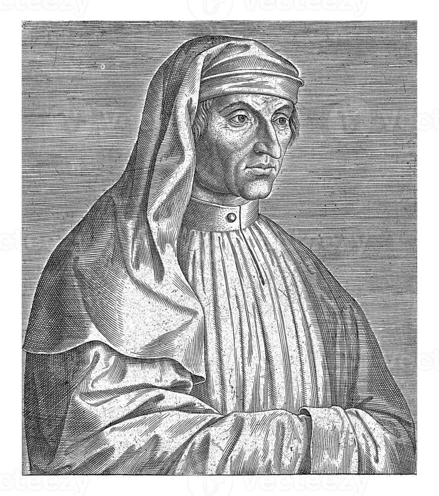 Portrait of Rudolf Agricola, Philips Galle, after Lucas Cranach I, 1572 photo