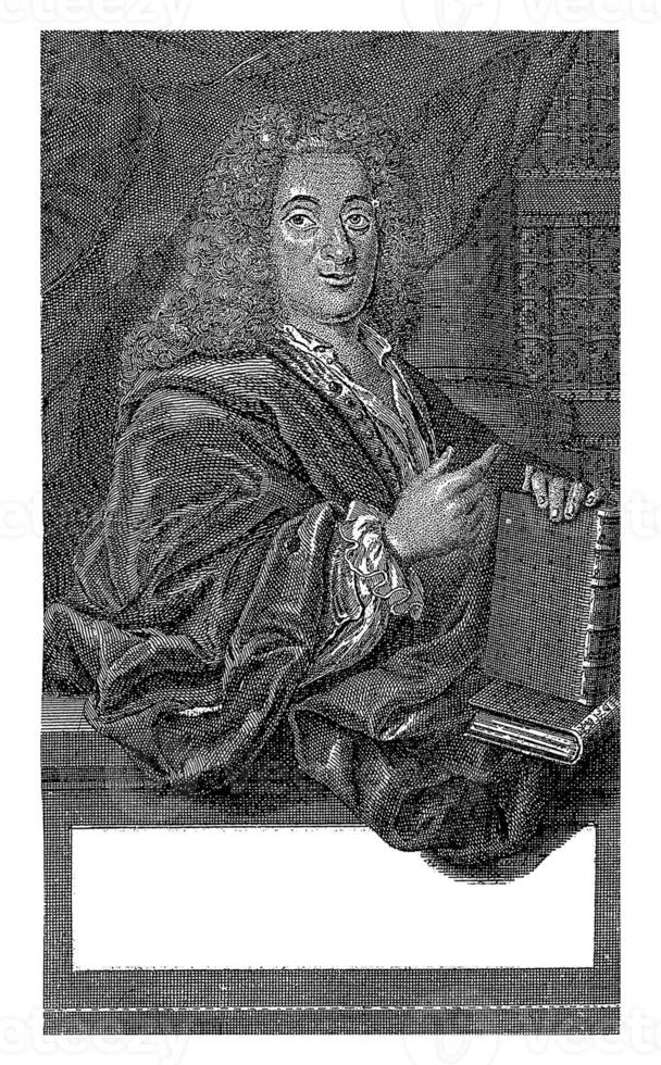 retrato de pierre fauchard, georg Pablo busch, C. 1716 - 1756 foto