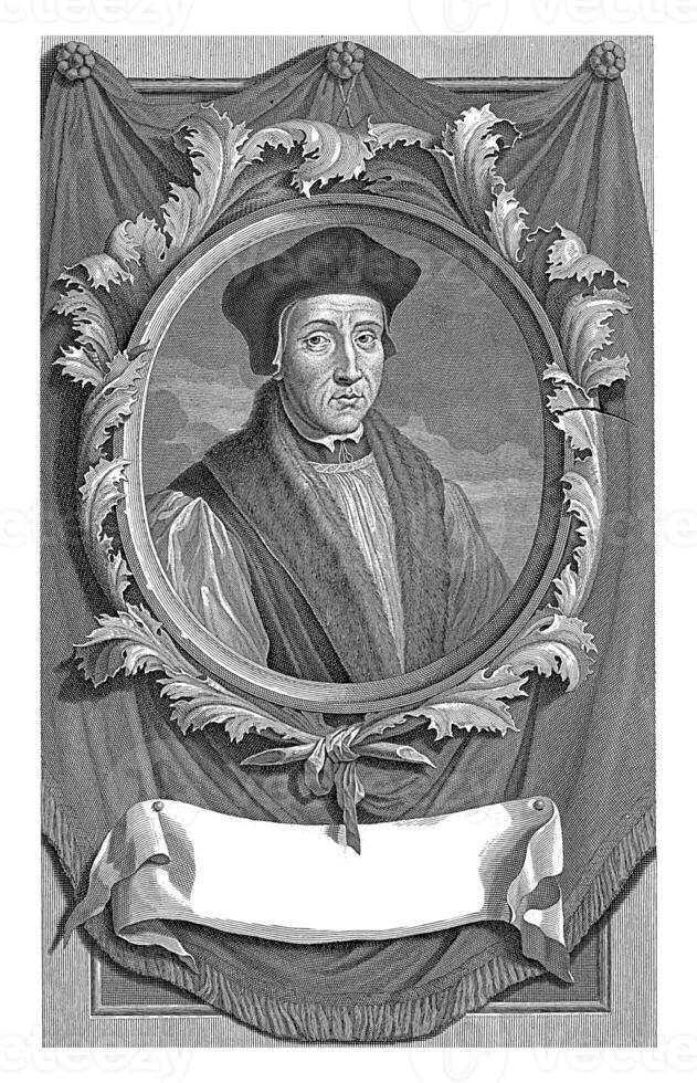 Portrait of John Fisher, Gerard Valck, after Adriaen van der Werff, 1697 photo