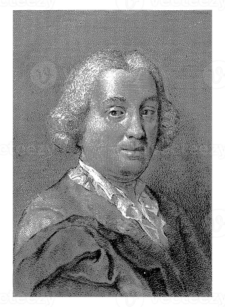 Portret van toneelschrijver Carlo Goldoni, Giovanni Marco Pitteri, after Giovanni Battista Piazzetta, 1712 - 1786 photo