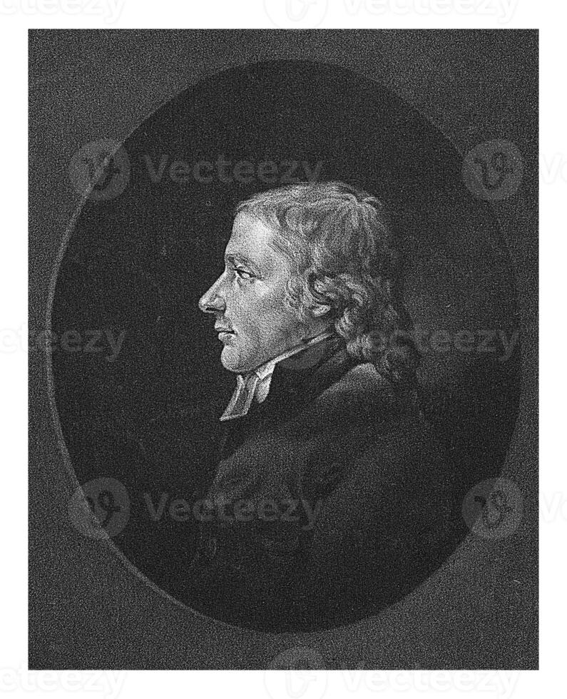 Portrait of the Preacher Cornelis van der Ven, in profile, Charles Howard Hodges, 1804 - 1806 photo