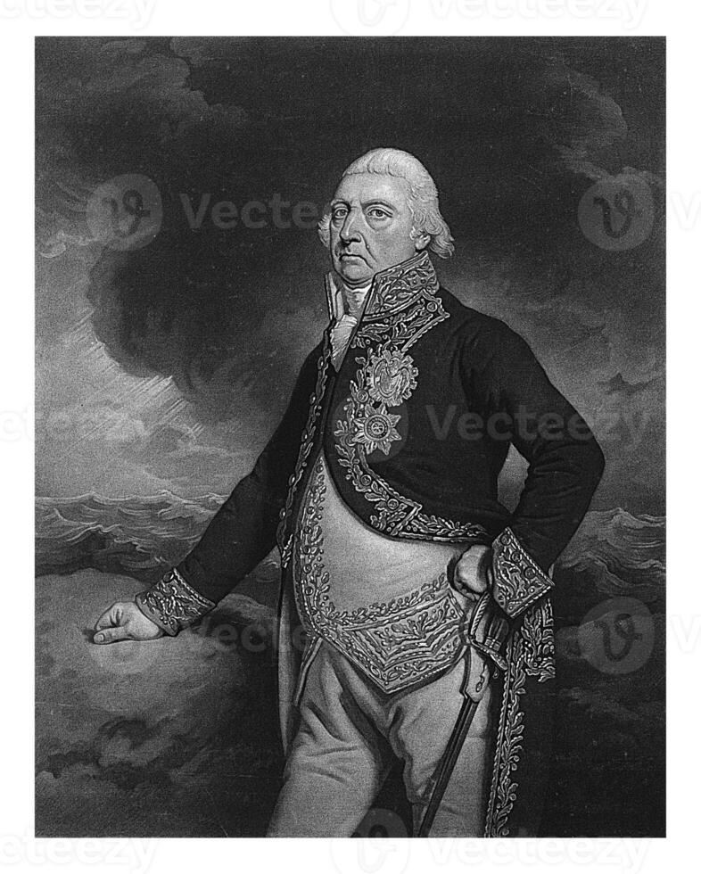 Portrait of Admiral Jan Hendrik van Kinsbergen, Charles Howard Hodges, after Johan Friedrich Burckman, 1788 - 1837 photo