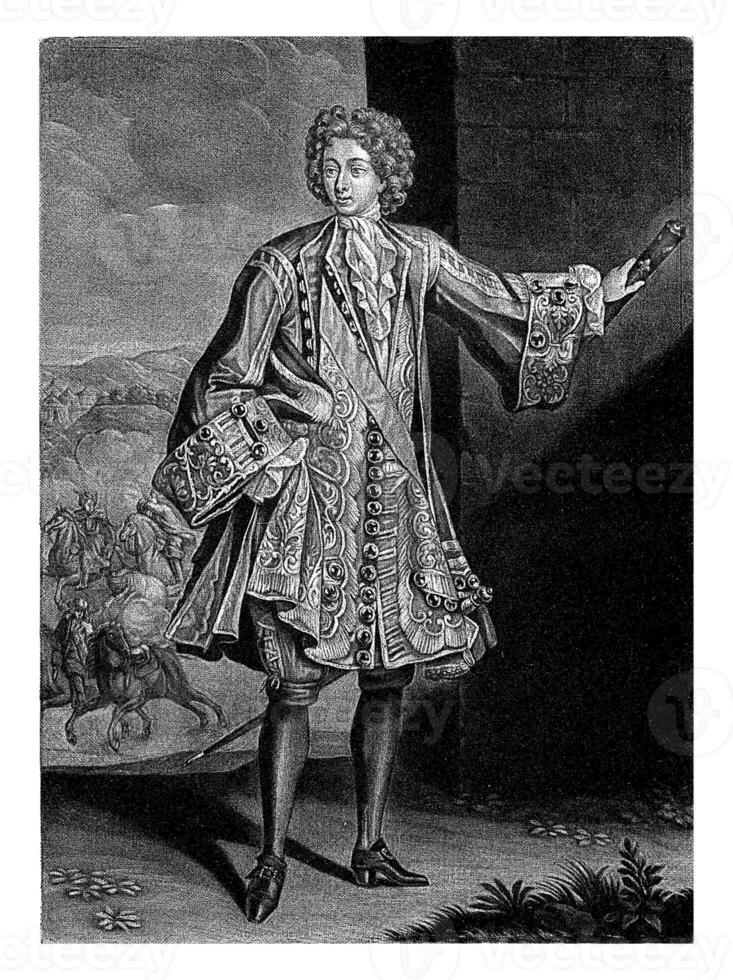 Portrait of Francois Louis de Bourbon, Jacob Gole, 1679 - 1724 photo