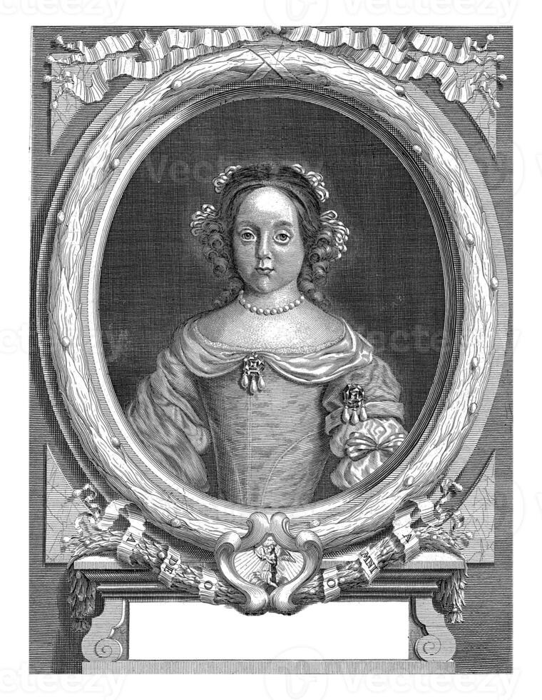 Portrait of Anna Maria Luisa de Medici, Adriaen Haelwegh, c. 1647 - c. 1696 photo