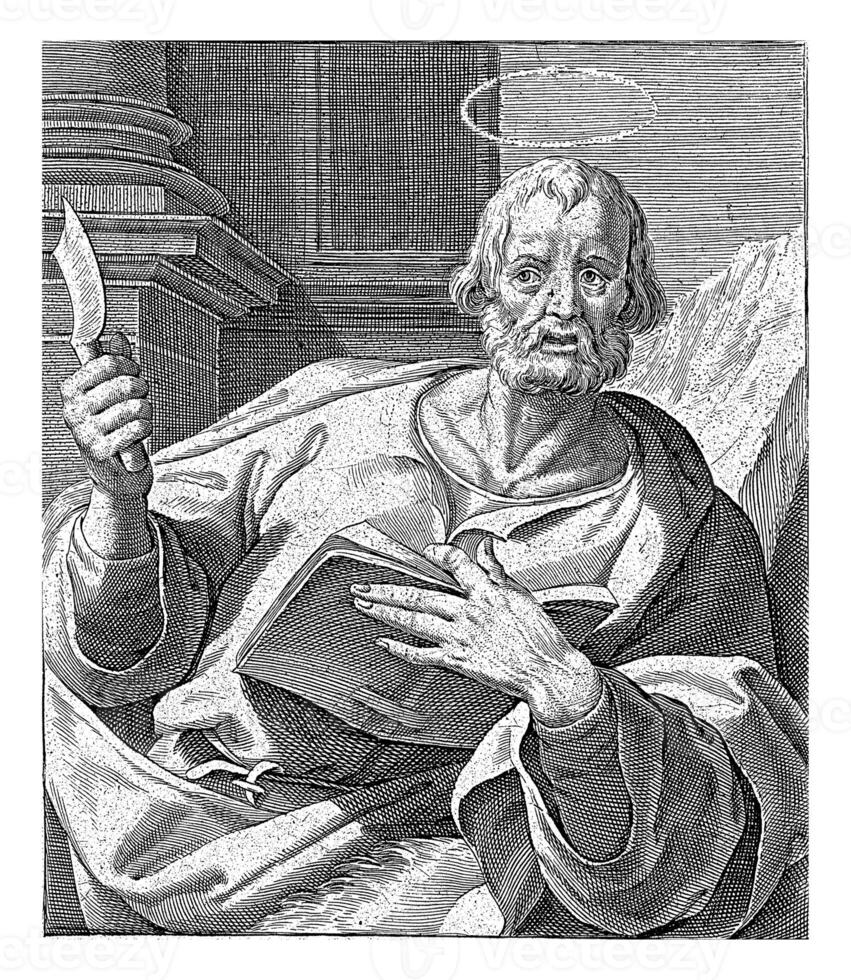 Apostle Bartholomew, Crispijn van de Passe I, after Joos van Winghe, 1594 photo