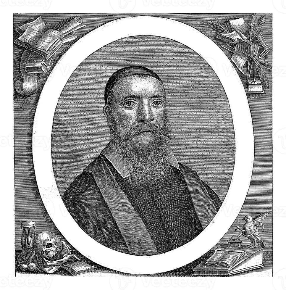 retrato de sibrandus francisco eilshemius, jacob camioneta medias, después teodoro faber, 1651 foto