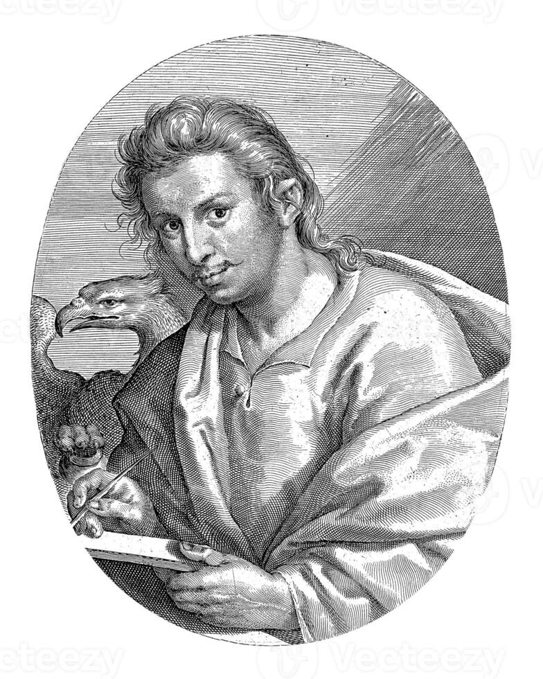 Evangelist John, Crispijn van de Passe I, after Gortzius Geldorp, 1574 - 1637 photo