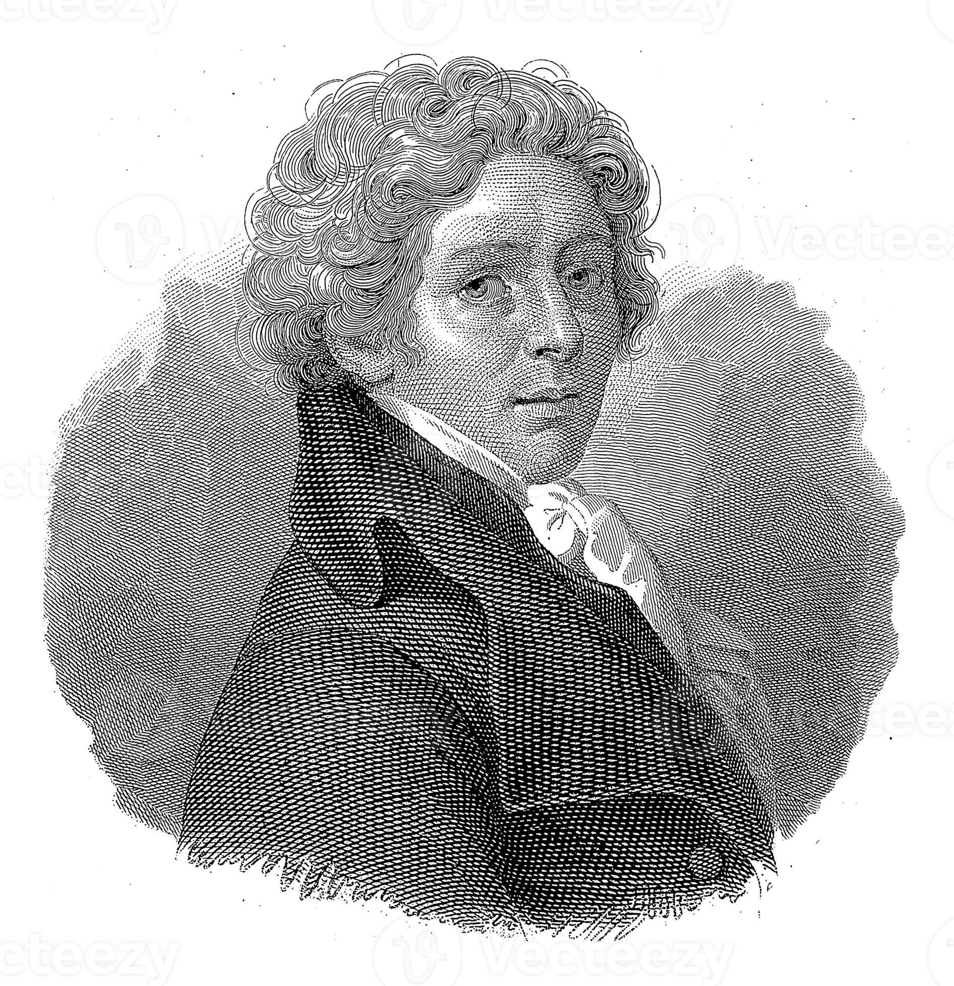 Portrait of painter Andrea Appiani, Giuseppe Guzzi, after Andrea