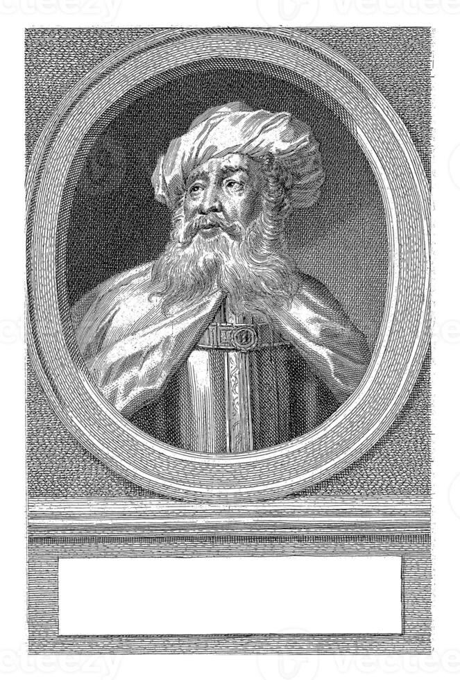Portrait of Flavius Josephus, Jacob Houbraken, after Hendrik Pothoven, 1778 - 1780 photo