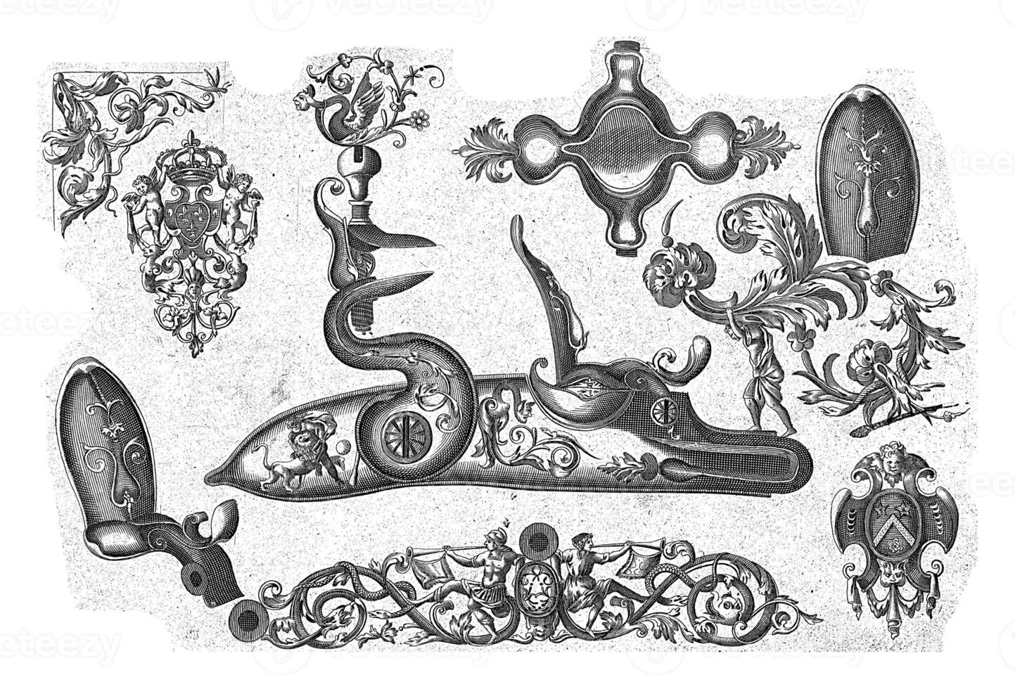 Ten Motifs, Pieter Schenk I, after Claude Simonin, 1692 photo