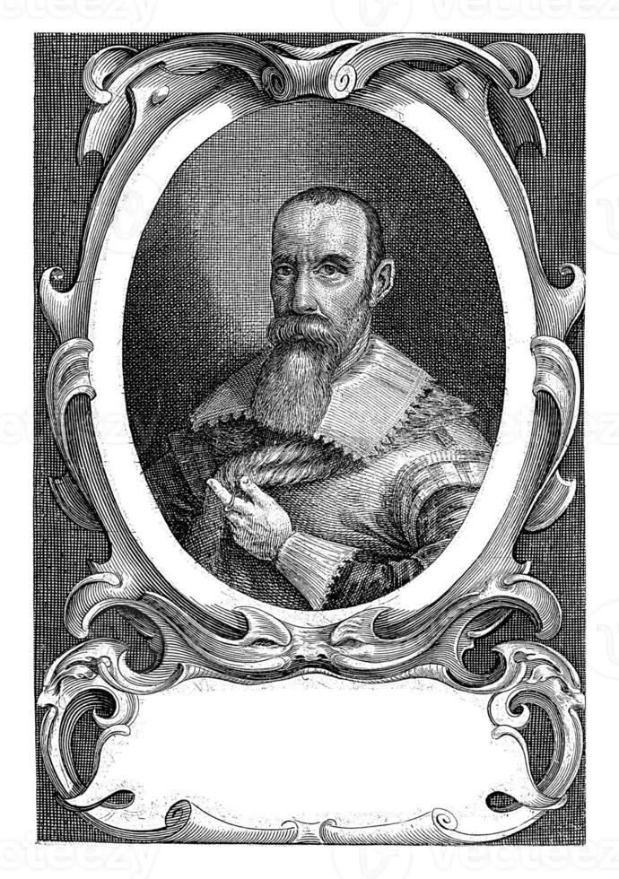 Portrait of the physician Abraham Zacutus Lusitanus, Salomon Savery, 1634 photo