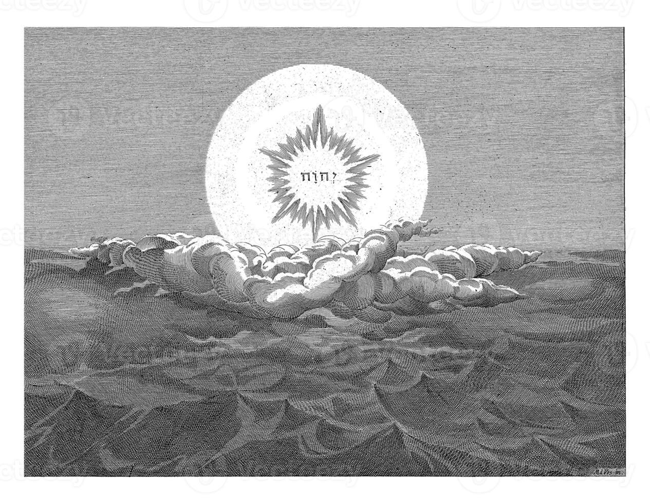 Creation of light and darkness, Johann Sadeler I, after Maerten de Vos, 1639 photo