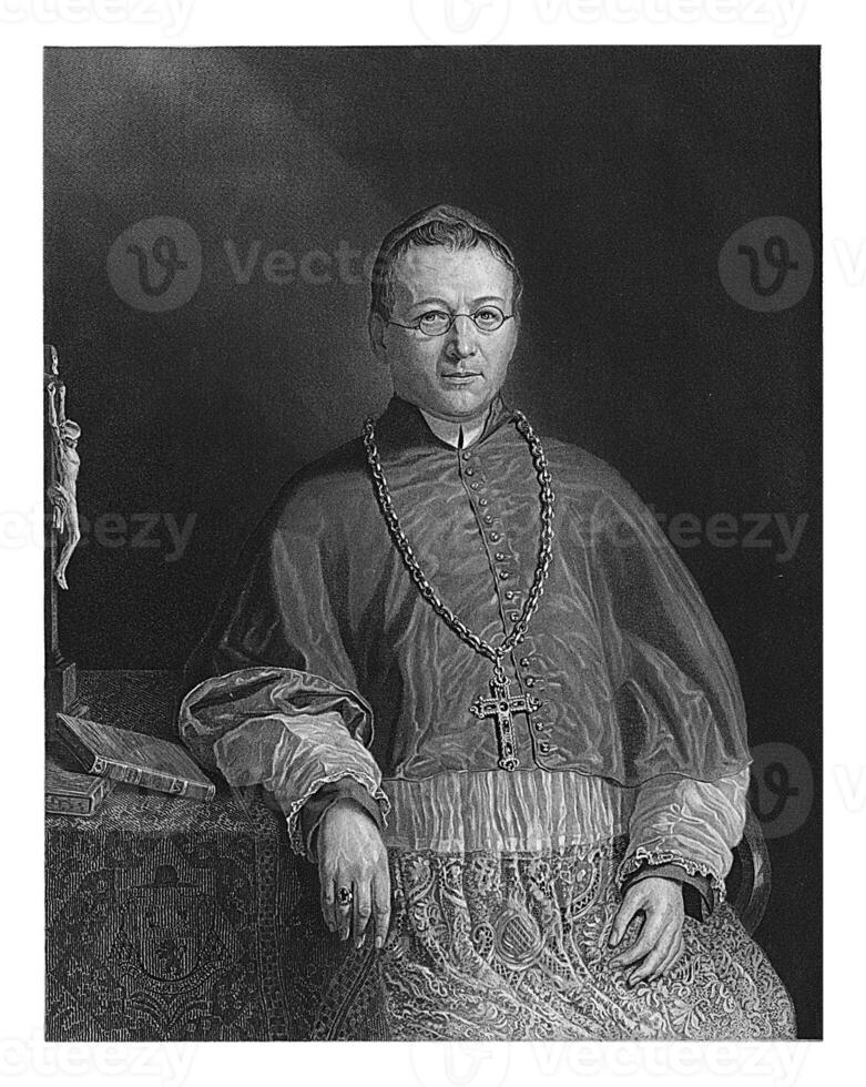 Portrait of Franciscus Jacobus van Vree, Bishop of Haarlem, Dirk Jurriaan Sluyter photo