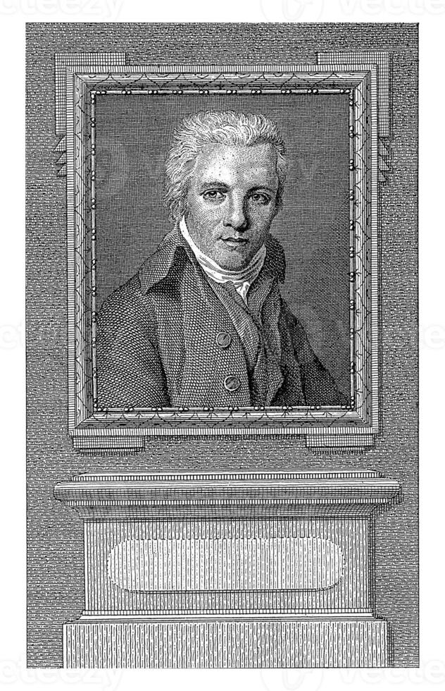 Portrait of Jacobus Blauw, Reinier Vinkeles I, after Jacques-Louis David, 1798 photo