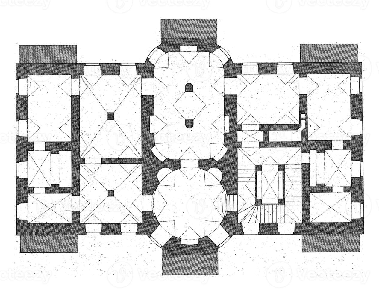 Plan of cellar, Carl Albert von Lespilliez, after Francois de Cuvillies Sr., 1745 photo