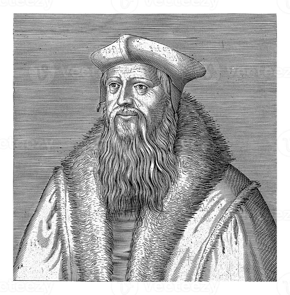 retrato de Thomas cranmer, Hendrick hondius yo atribuido a taller de, 1599 foto