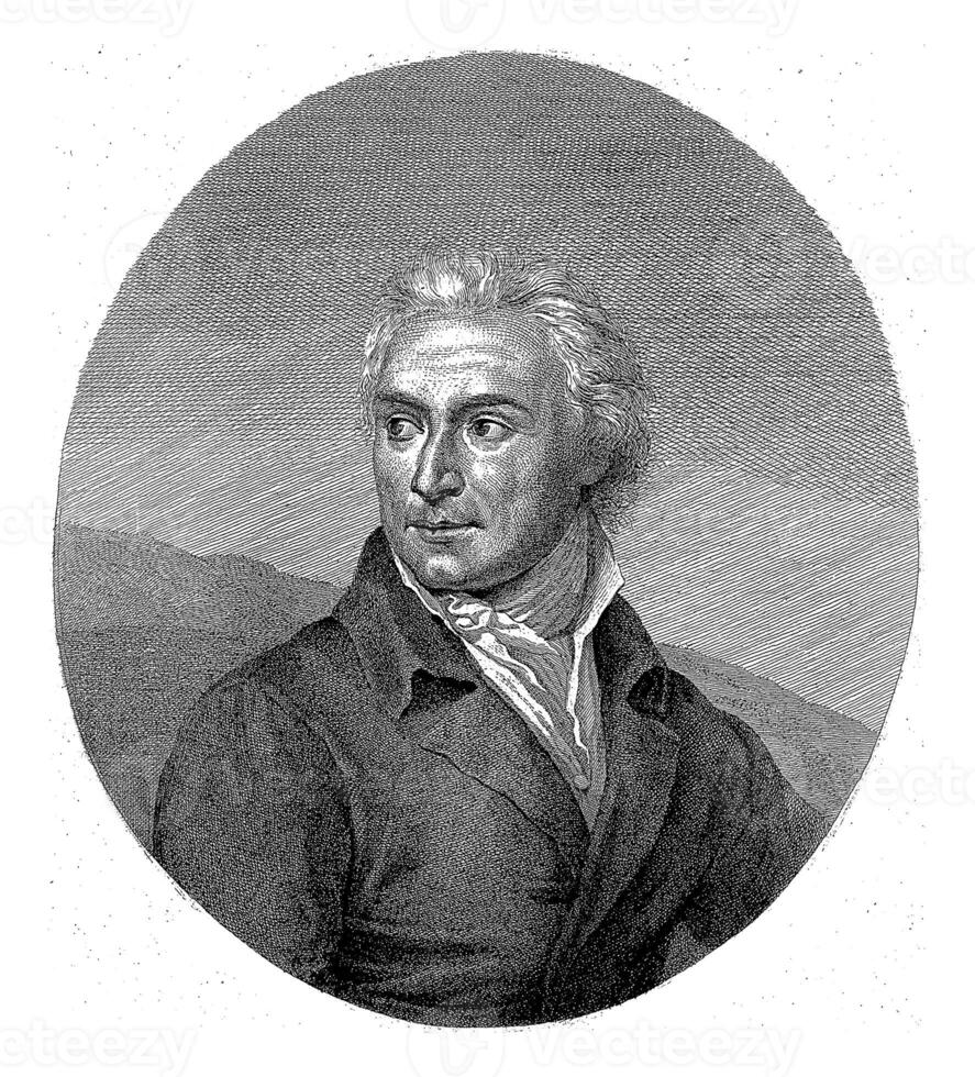 Portrait of Martin von Molitor, Adam von Bartsch, after Joseph Abel, 1812 photo