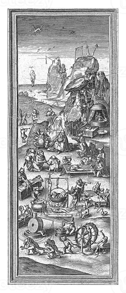 Fall of the damned, anonymous, after Jheronimus Bosch, 1548 - 1570 photo