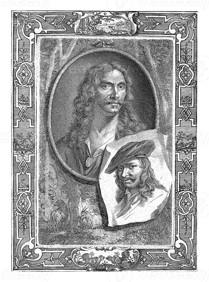 Portraits of Jan Hendrik Roos and Jurjaan van Streek, Jacob Houbraken, 1729 photo