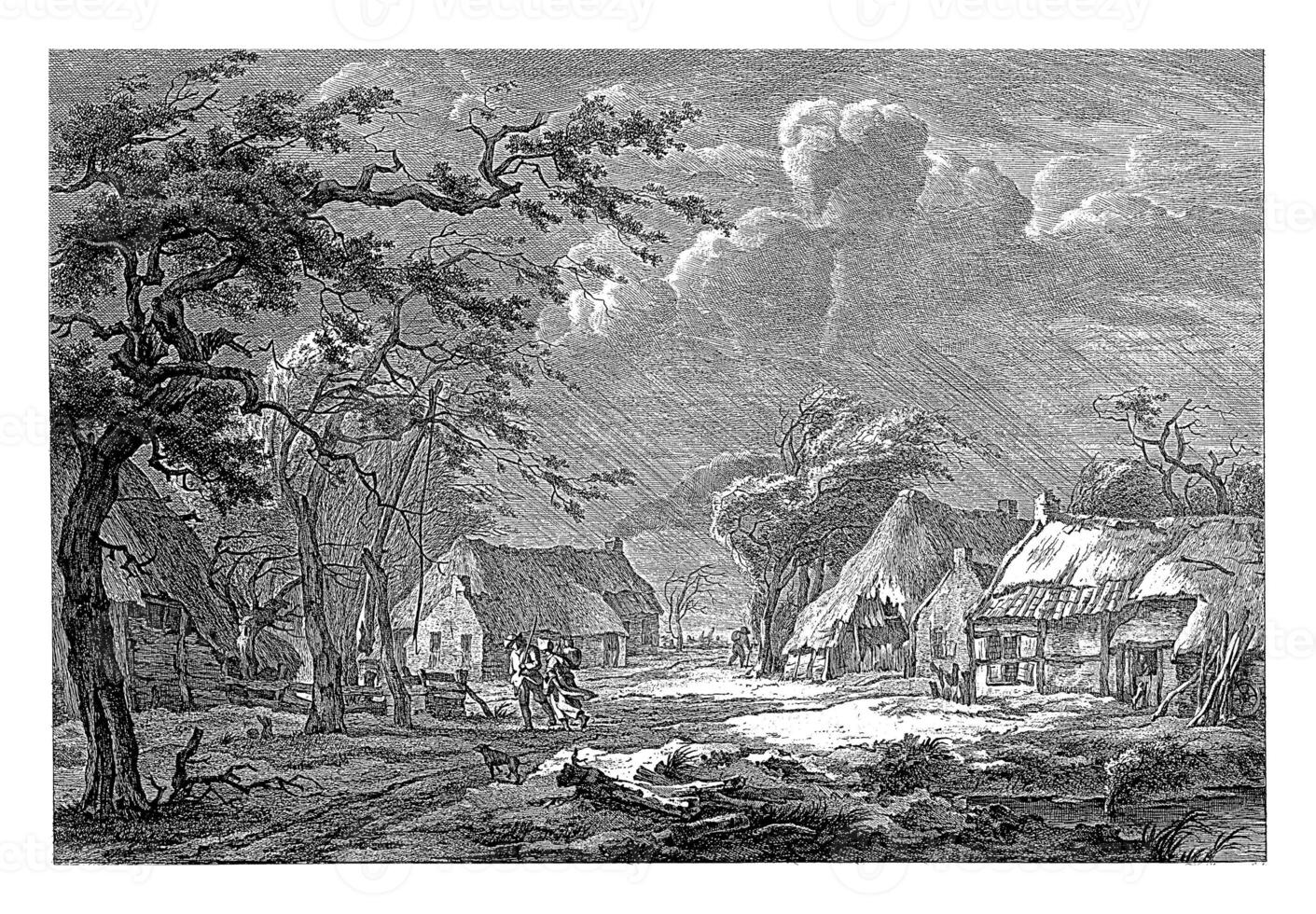 Anloo in Drenthe, Hendrik Schwegman, after Egbert van Drielst, 1771 - 1816 photo