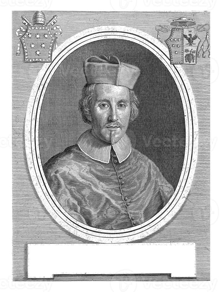 Portrait of Cardinal Bernardino Rocci, Albertus Clouwet, after Jacob Ferdinand Voet, after 1680 photo