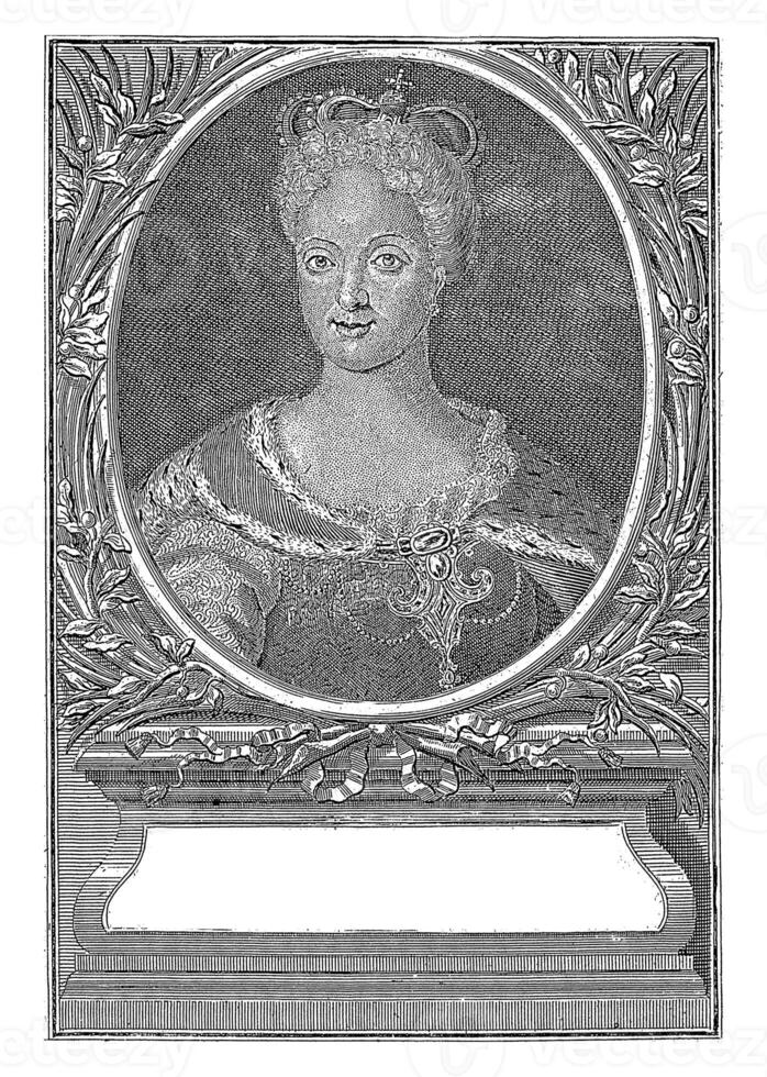 Portrait of Maria Anna of Austria, Queen of Portugal, Georg Paul Busch, 1734 photo