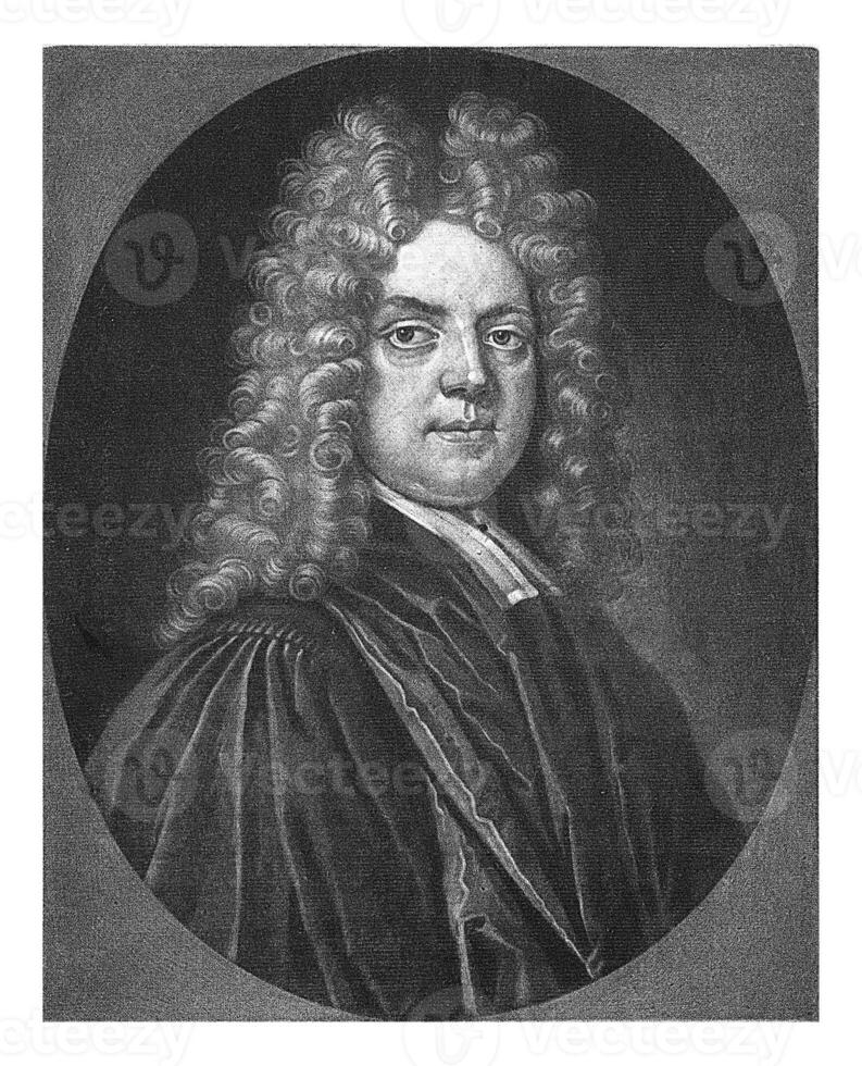 Portrait of the theologian Henricus Sacheverell, Pieter Schenk I, after Thomas Gibson, 1710 photo